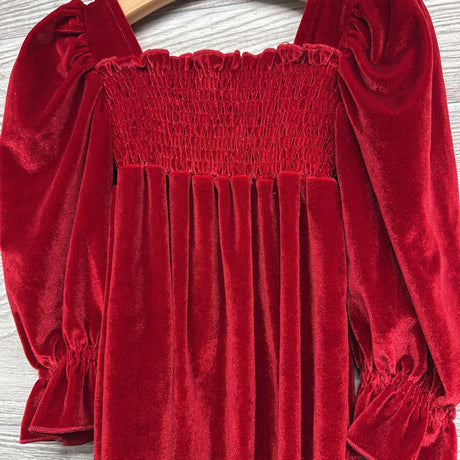 Smocked LS Velour Dress 18-24M