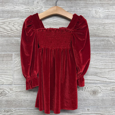 Smocked LS Velour Dress 18-24M