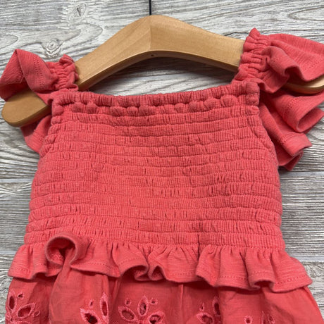 Smocked Ruffle Strap Tank Top 3t
