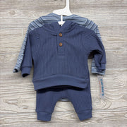 NEW LS Bodysuit Stripes, Waffle Knit Henley Pullover & Joggers NB