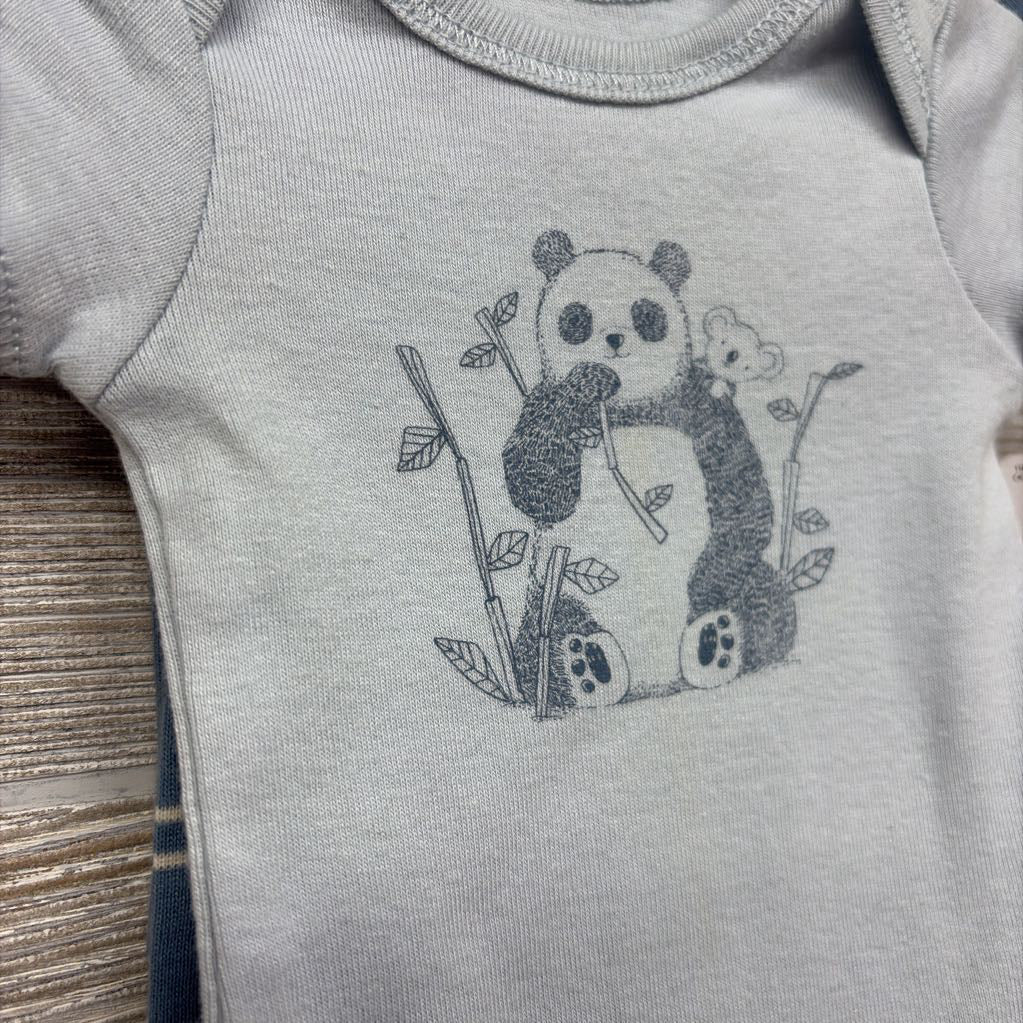 NEW 5 Pk Bodysuits Pandas Stripes Suns A Great Adventure Preemie