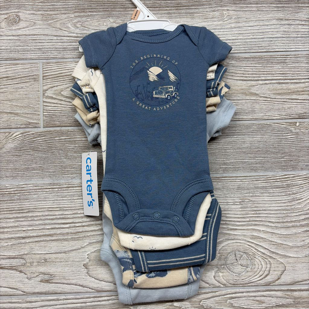 NEW 5 Pk Bodysuits Pandas Stripes Suns A Great Adventure Preemie