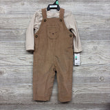 NEW LS Shirt Stripes & Cord Overalls 6-9M