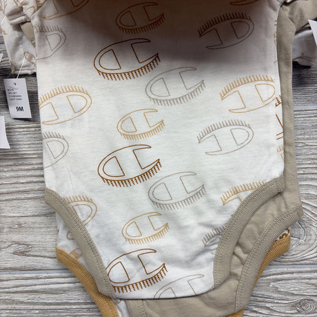 NEW 4 Pk Bodysuits Logos 9M