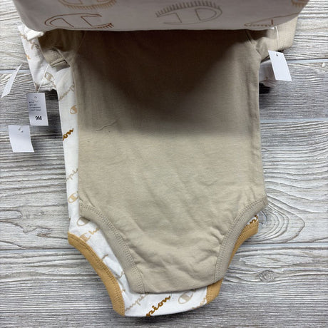NEW 4 Pk Bodysuits Logos 9M