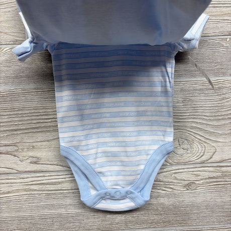 NEW 3 Pk Bodysuits Logos Stripes 6-9M