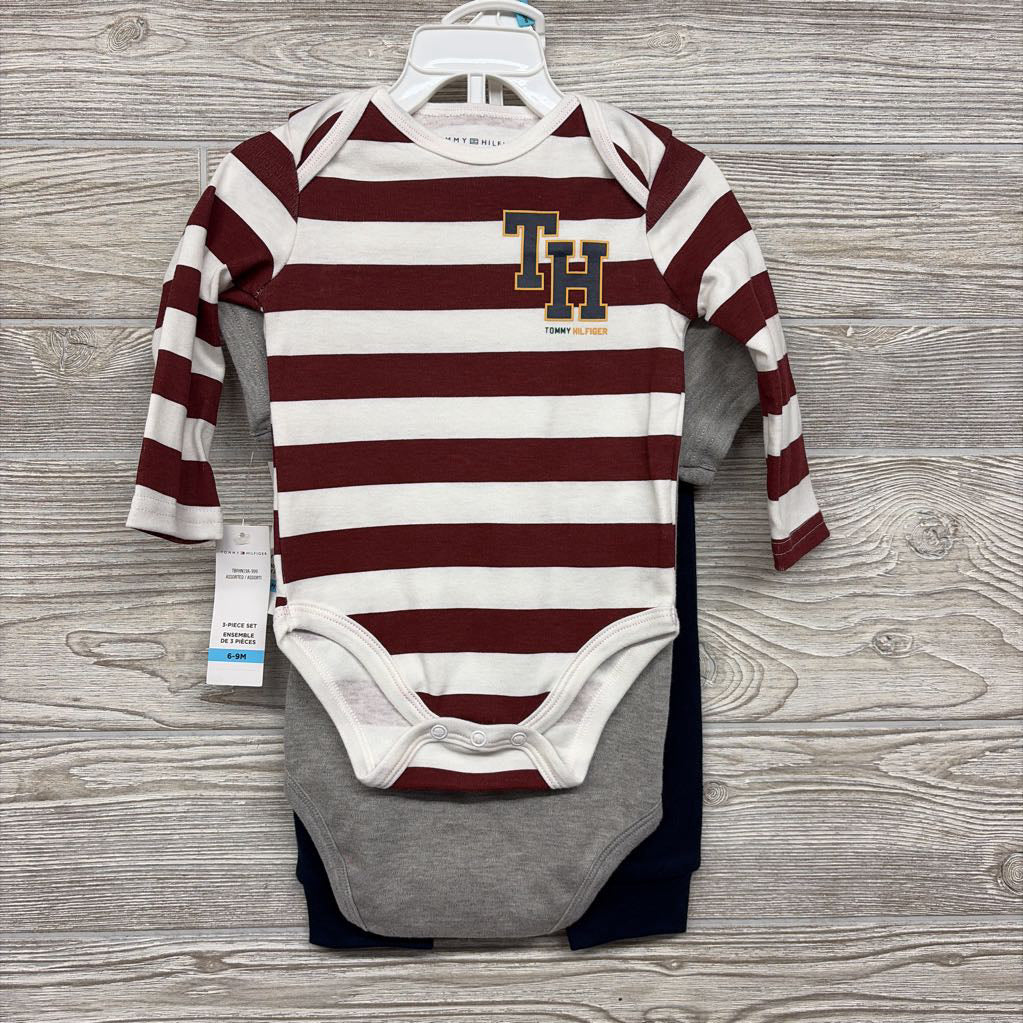 NEW LS Bodysuit Stripes, Bodysuit & Pants 6-9M