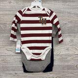 NEW LS Bodysuit Stripes, Bodysuit & Pants 6-9M