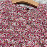 Smocked Peplum Shirt Flowers 4T