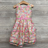Tank Dress Stripes Flowers Bow 4T