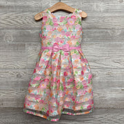 Tank Dress Stripes Flowers Bow 4T