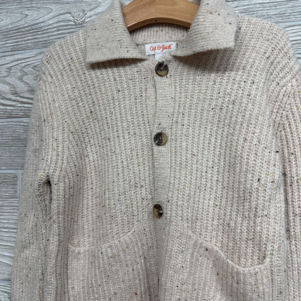 Knit Sweater Cardigan Speckles 4T