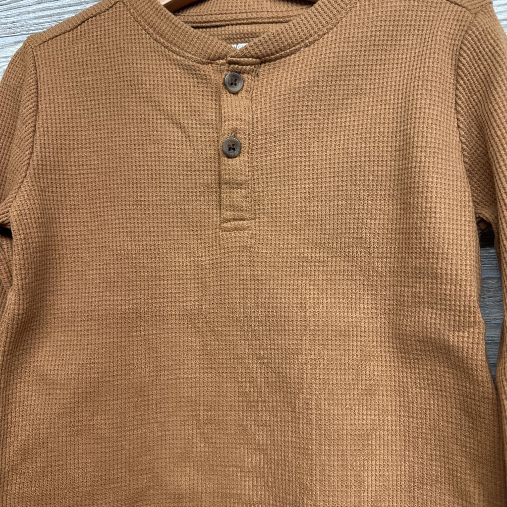 LS Waffle Knit Henley Shirt 4T
