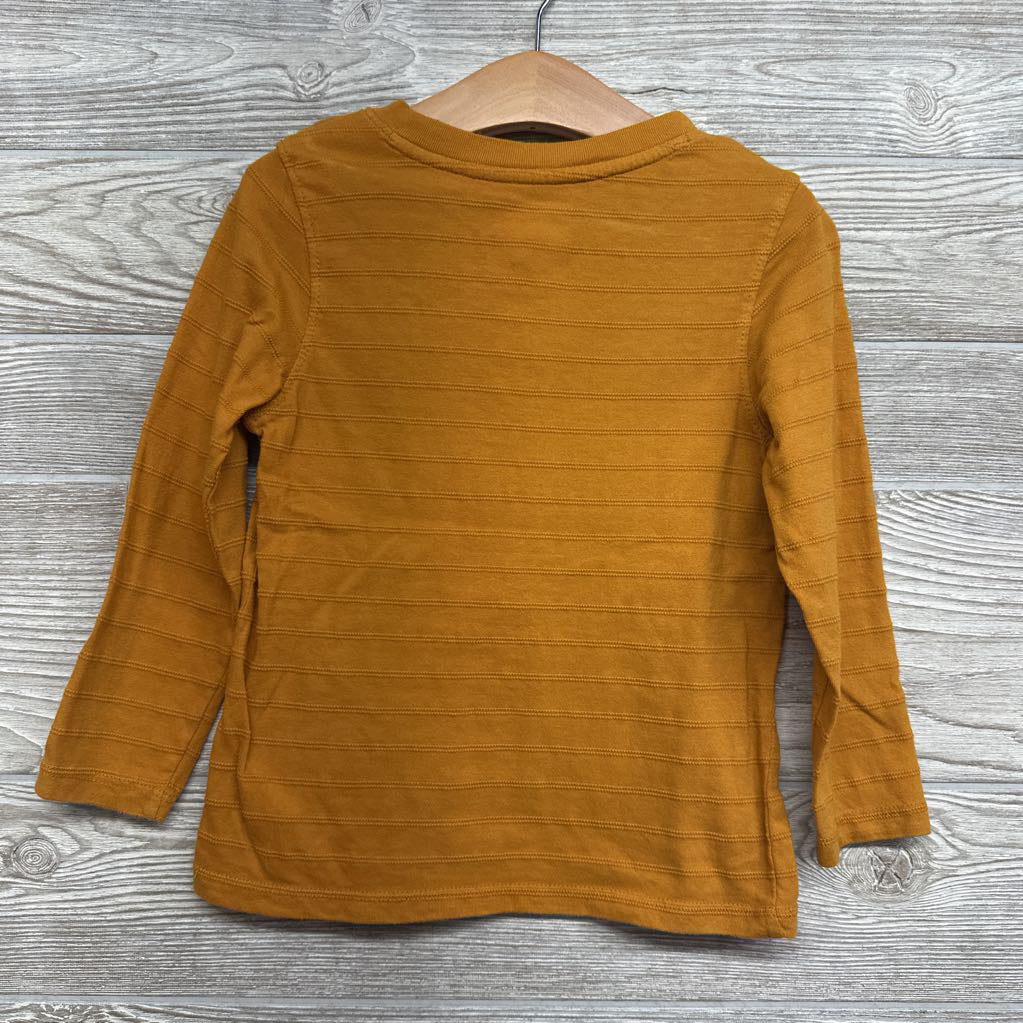 LS Henley Shirt Texture Stripes 3T