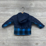 Steens Mt II Overlay Hooded Fleece Jacket Plaid 3-6M