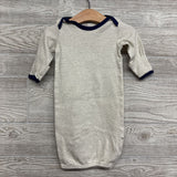 LS PJ Gown Stripes 0-6M
