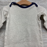 LS PJ Gown Stripes 0-6M