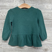 LS Waffle Knit Peplum Shirt 18M