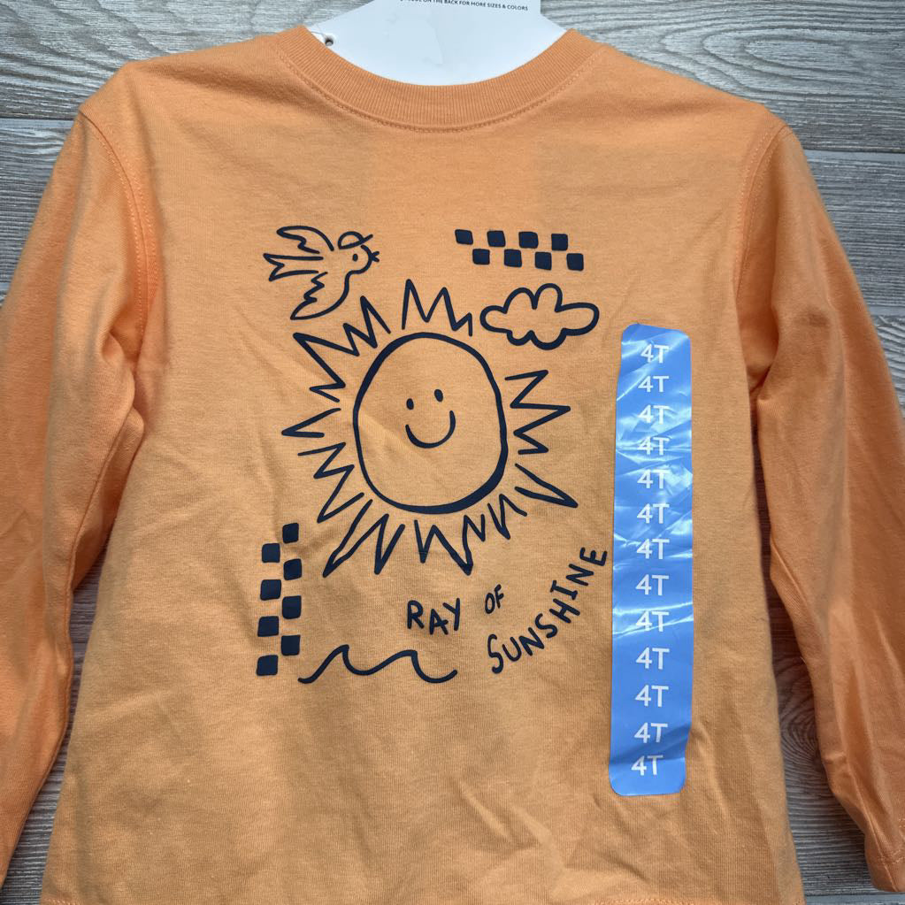 NEW LS Shirt Ray Of Sunshine & French Terry Joggers Checker 4T