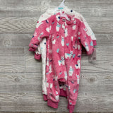 NEW 2 Pc LS Plush Outfits Alpacas Dots 0-3M