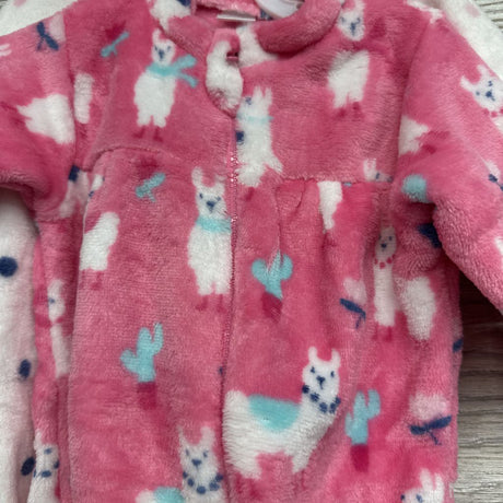 NEW 2 Pc LS Plush Outfits Alpacas Dots 0-3M