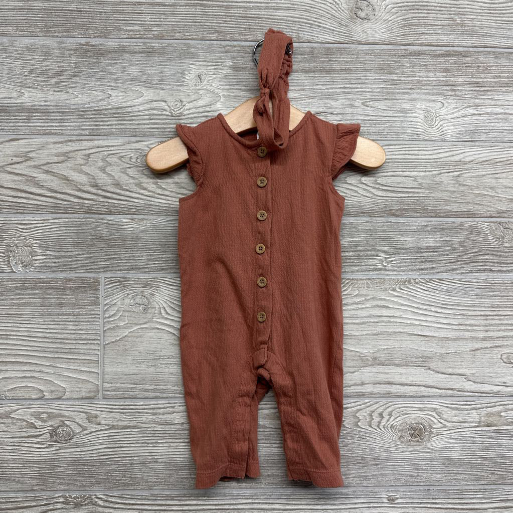 Textured Flutter Sleeve Outfit W/ Headwrap 3M