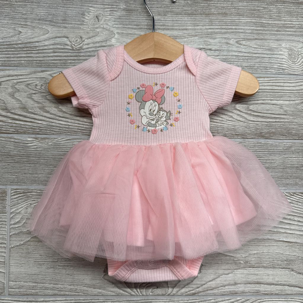 Nw/oT Ribbed Tulle Dress Minnie Mouse NB