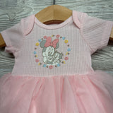 Nw/oT Ribbed Tulle Dress Minnie Mouse NB