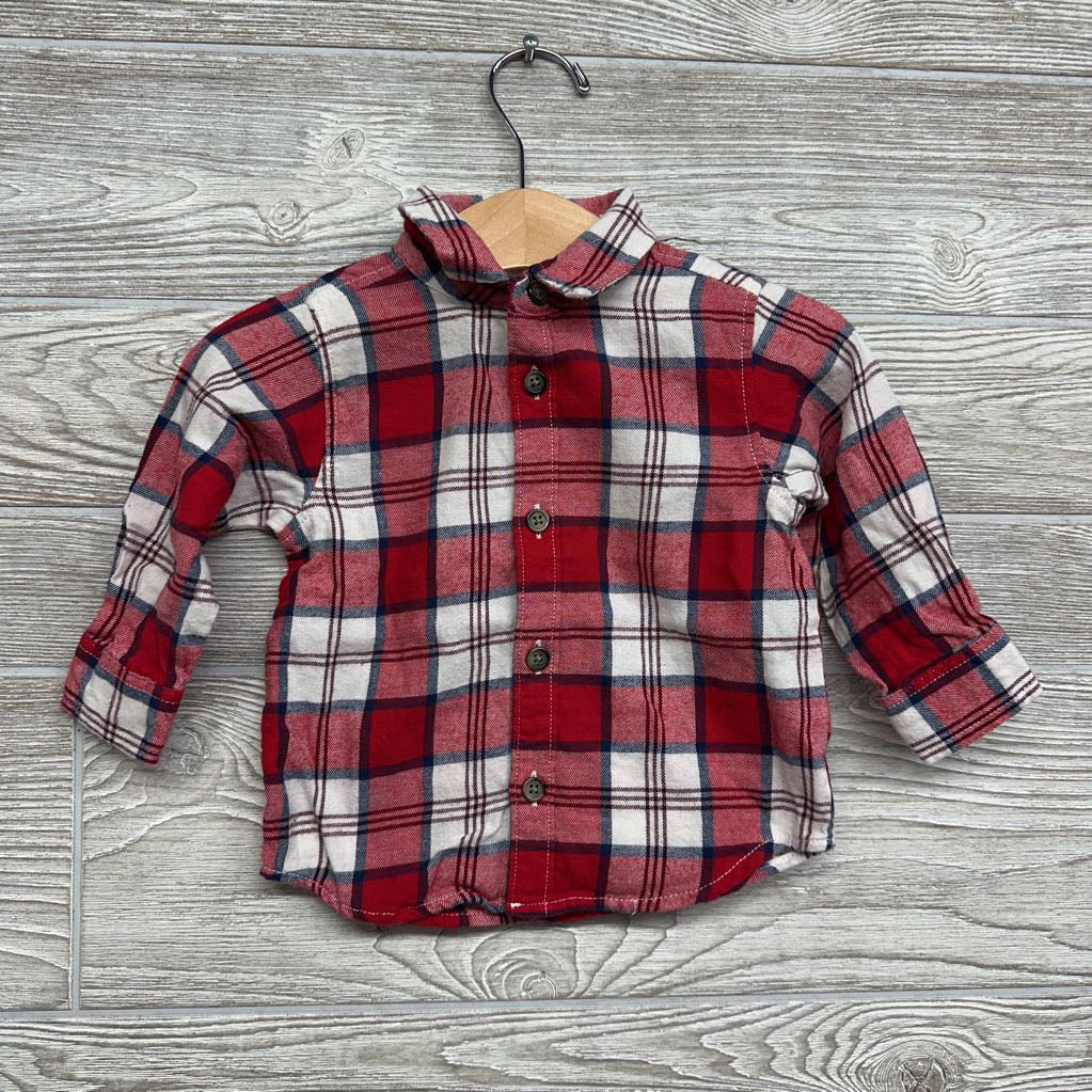 LS Plaid Button Up Shirt 6-12M