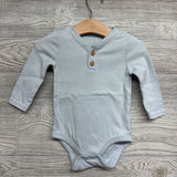 LS Pointelle Henley Bodysuit 6-9M