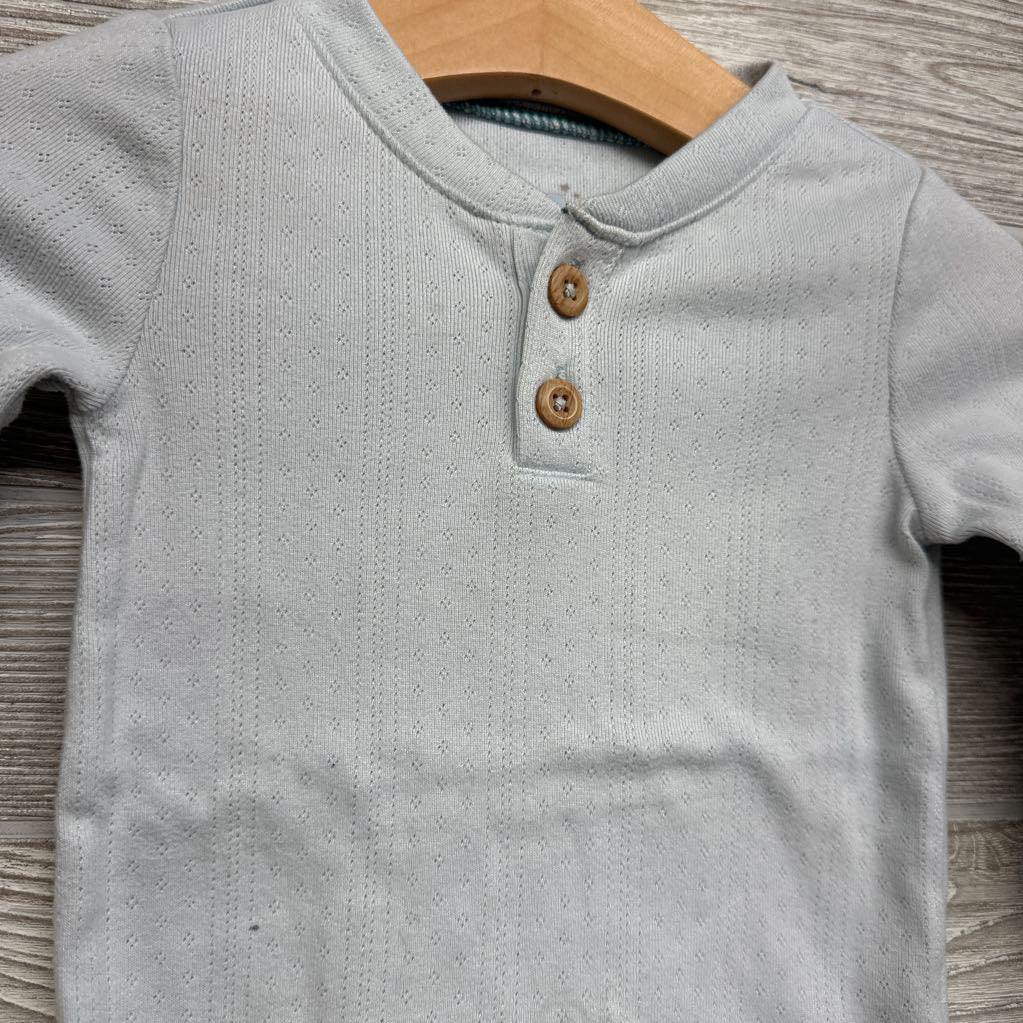 LS Pointelle Henley Bodysuit 6-9M