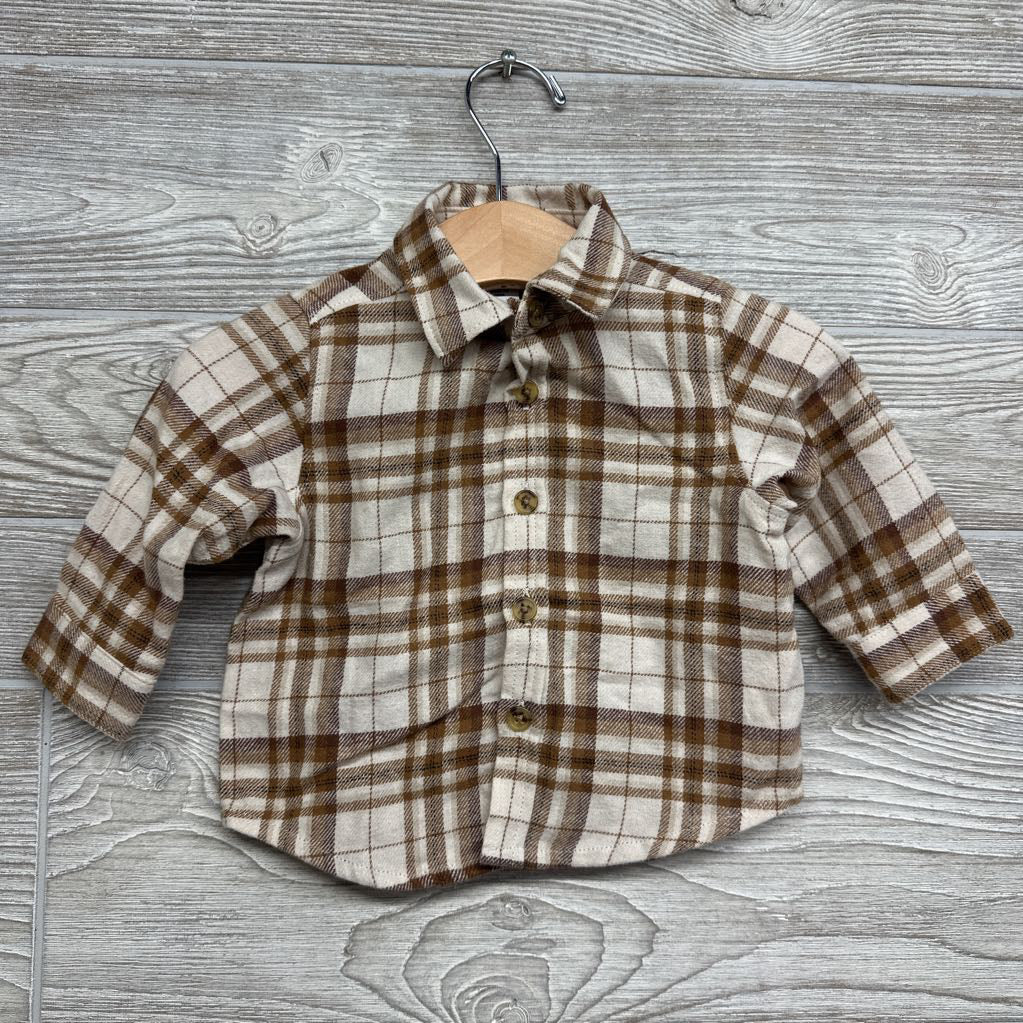 LS Plaid Button Up Shirt 3-6M