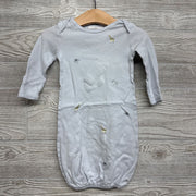 LS PJ Gown Embroidered Animals 0-6M