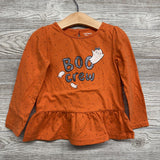 LS Peplum Shirt Dots Boo Crew 4T