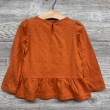 LS Peplum Shirt Dots Boo Crew 4T