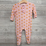 LS Bamboo Footed Outfit Candy Corn 6-9M
