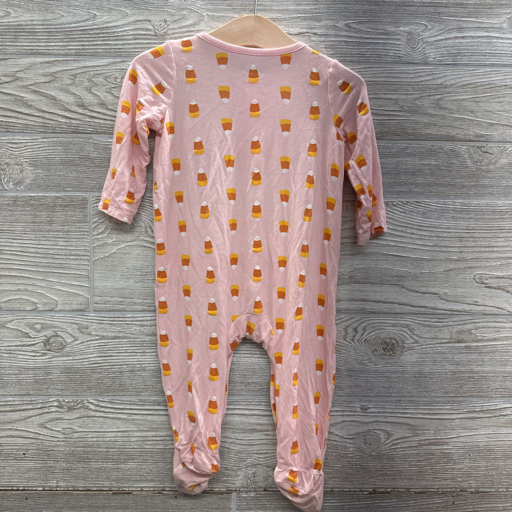 LS Bamboo Footed Outfit Candy Corn 6-9M
