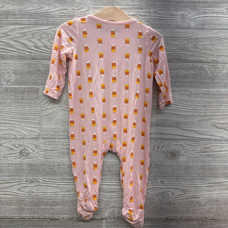 LS Bamboo Footed Outfit Candy Corn 6-9M