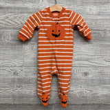 Blanket Sleeper Stripes Pumpkin 6M