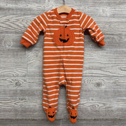 Blanket Sleeper Stripes Pumpkin 6M