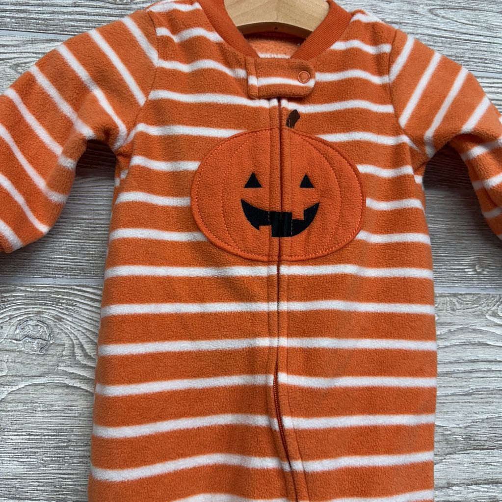 Blanket Sleeper Stripes Pumpkin 6M