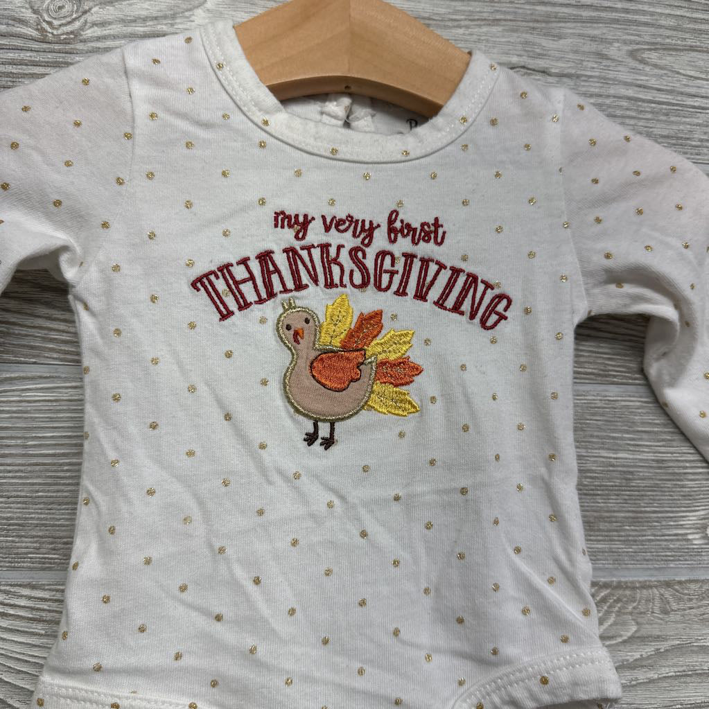 LS Bodysuit My Very First Thanksgiving 3M