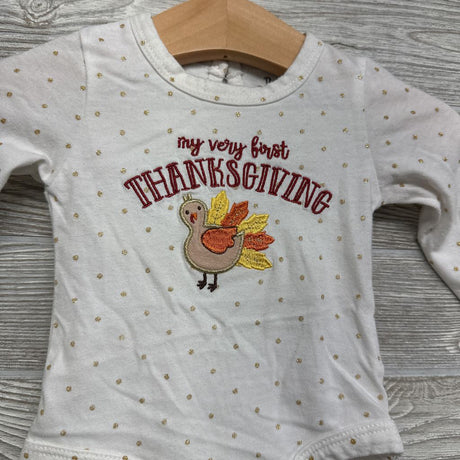 LS Bodysuit My Very First Thanksgiving 3M
