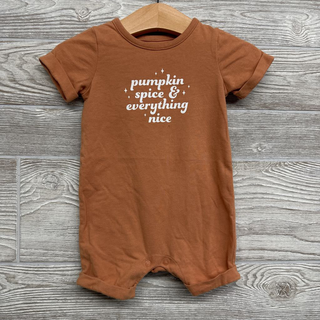 Shorty Romper Pumpkin Spice & Everything Nice 3-6M