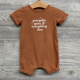 Shorty Romper Pumpkin Spice & Everything Nice 3-6M
