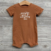 Shorty Romper Pumpkin Spice & Everything Nice 3-6M