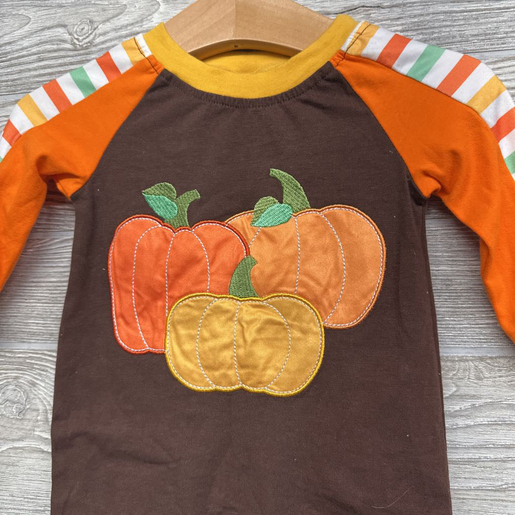LS Outfit Pumpkins Stripes 0-3M