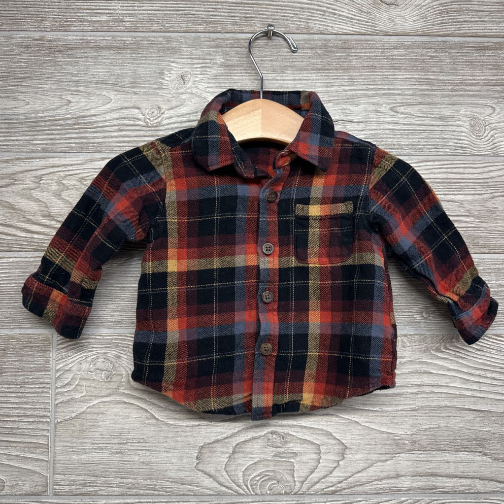 Plaid Button Up Shirt 3-6M