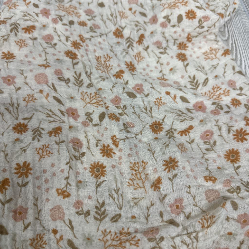 Muslin Changing Pad Cover Flowers