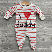 Outfit I Heart Daddy Striped 3-6M